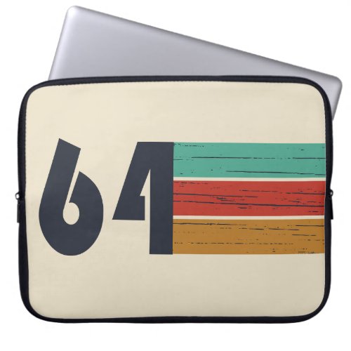 born in 1964 vintage 60th birthday laptop sleeve