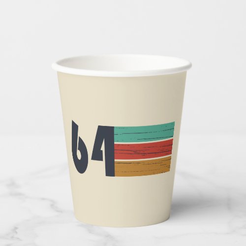born in 1964 vintage 60th birthday paper cups