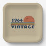 Born in 1964 vintage 60th birthday paper plates