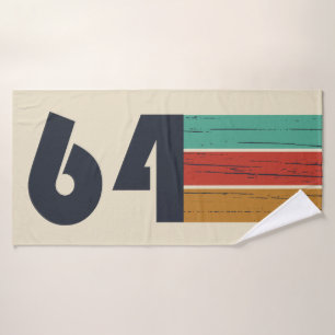 born in 1964 vintage birthday bath towel