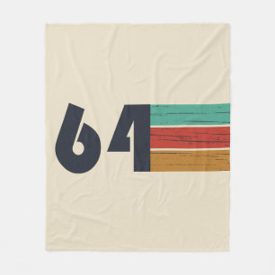 born in 1964 vintage birthday fleece blanket