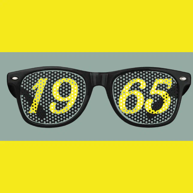 Born in 1965 60th birthday fun shades sunglasses Zazzle