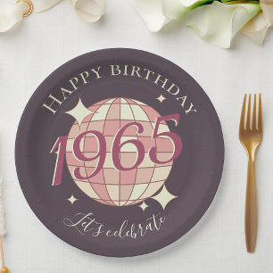 Born in 1965 60th birthday party decor Paper Plate
