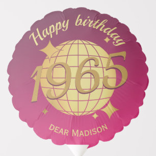 Born in 1965 60th birthday party decoration balloon