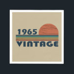 Born in 1965 vintage 60th birthday gift napkins<br><div class="desc">This vintage classic graphic design with awesome typography font lettering can add originality to your wardrobe collection. It is a great gift idea for men, women, husbands, wives, grandmas, and grandpas who will love this one-of-a-kind artwork. It is the best and most funny holiday present for your happy birthday party....</div>