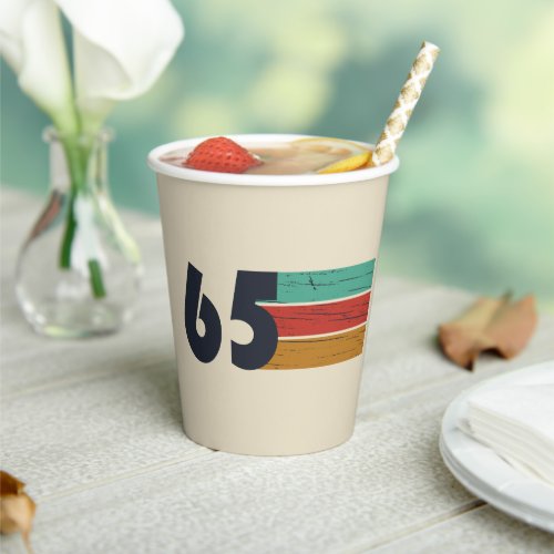 Born in 1965 vintage 60th birthday gift paper cups