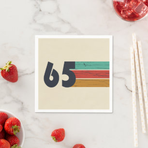 Born in 1965 vintage 60th birthday party napkins