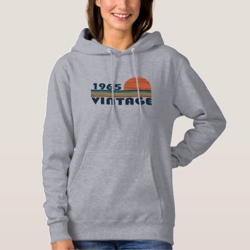 Born in 1965 vintage birthday hoodie