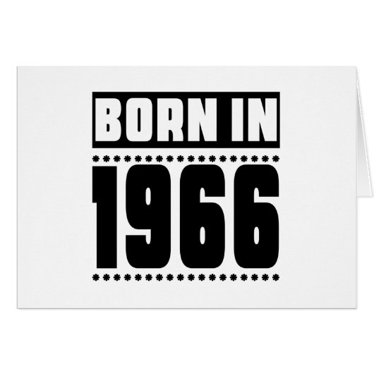 Born in 1966 cards (Front Horizontal)