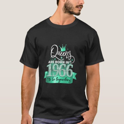 Born in 1966 I Black Turquoise Party Outfit  Acce T_Shirt
