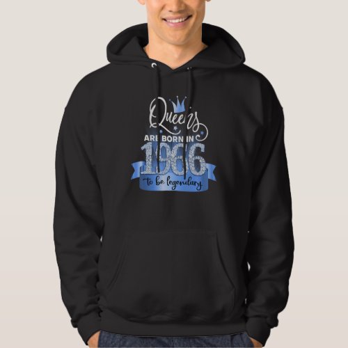 Born in 1966 I Festive Black Blue Party Outfit  A Hoodie