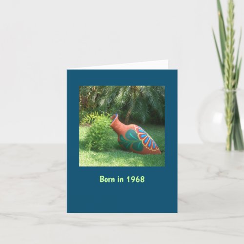 Born in 1968 Birthday fun facts Card