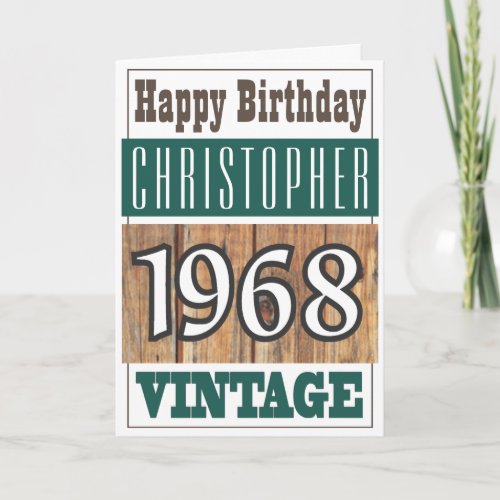 Born in 1968 Greetings Card