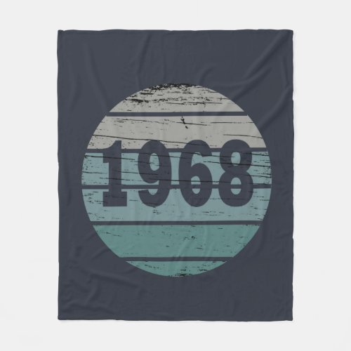 born in 1968 vintage birthday fleece blanket