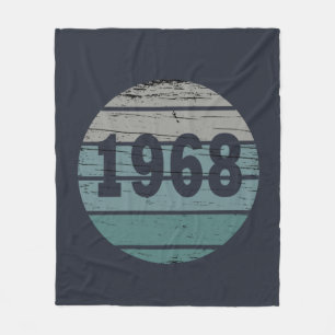 Born in 1968 vintage birthday gift fleece blanket
