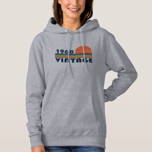 Born in 1968 vintage birthday hoodie