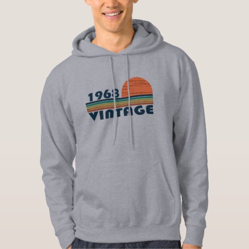 Born in 1968 vintage birthday hoodie