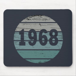 born in 1968 vintage birthday mouse pad