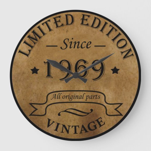 Born in 1969 classic rustic retro large clock