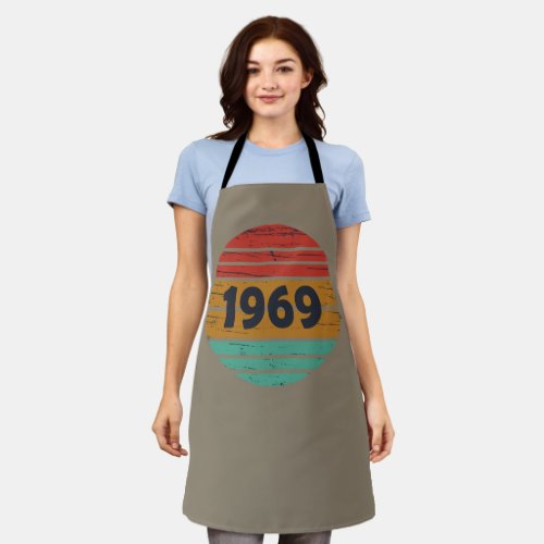 born in 1969 vintage 55th birthday apron