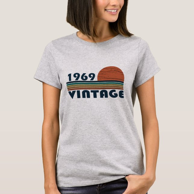 Born in 1969 vintage birthday  T-Shirt (Front)