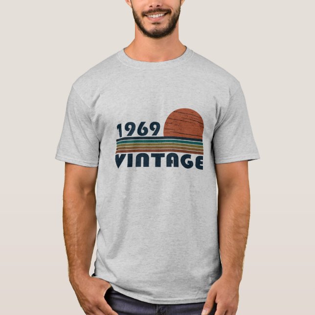 Born in 1969 vintage birthday  T-Shirt (Front)