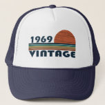 Born in 1969 vintage birthday trucker hat<br><div class="desc">You can add some originality with this limited edition, premium quality, and original, classy, retro, and vintage-looking birthday graphic design with a cool typography font. This is a great gift idea for men, women, husbands, wives, girlfriends, and boyfriends who will love this one-of-a-kind piece of art. Unique and funny holiday...</div>