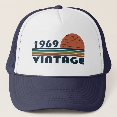 Born in 1969 vintage birthday trucker hat