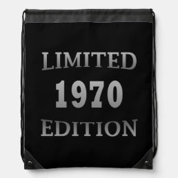 Born in 1970 limited edition 54th birthday drawstring bag
