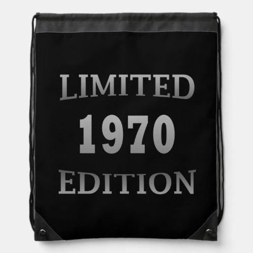 born in 1970 limited edition birthday gift drawstring bag