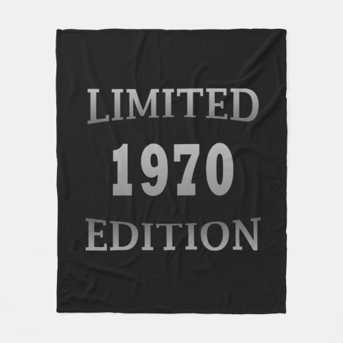 born in 1970 limited edition birthday gift fleece blanket