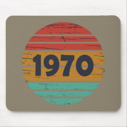 Born in 1970 vintage 54th birthday mouse pad