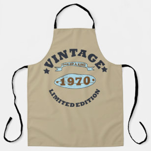 Born in 1970 vintage birthday apron