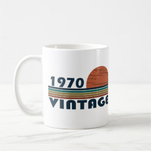 Born in 1970 vintage birthday gift coffee mug