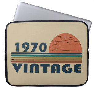 Born in 1970 vintage birthday gift laptop sleeve
