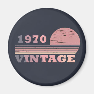 Born in 1970 vintage birthday gift magnet