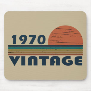Born in 1970 vintage birthday gift mouse pad
