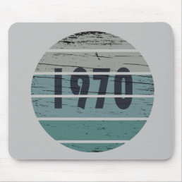 born in 1970 vintage birthday mouse pad