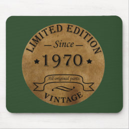 Born in 1970 vintage birthday mouse pad
