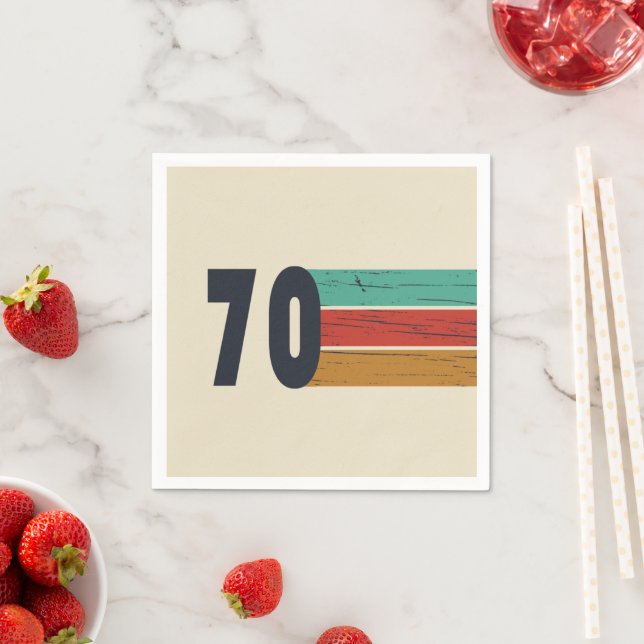 Born in 1970 vintage birthday napkins (Insitu)