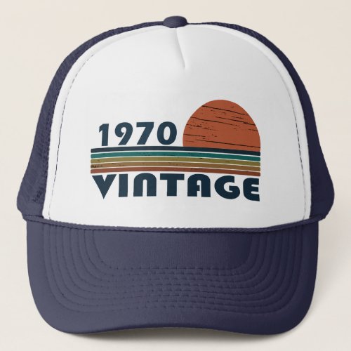 Born in 1970 vintage birthday trucker hat