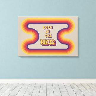 Born in 1970s, Millennials, Gen X, Birth Year Canvas Print