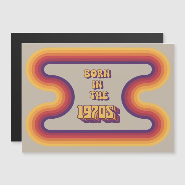 Born in 1970s, Millennials, Gen X, Birth Year Magnetic Invitation (Front/Back)