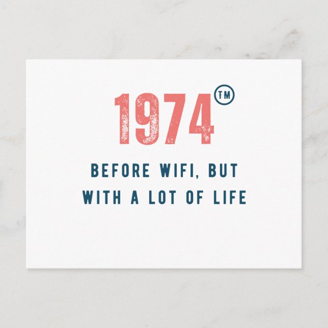 born in 1970s postcard (Front)