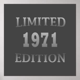 Born in 1971 birthday gift ideas poster