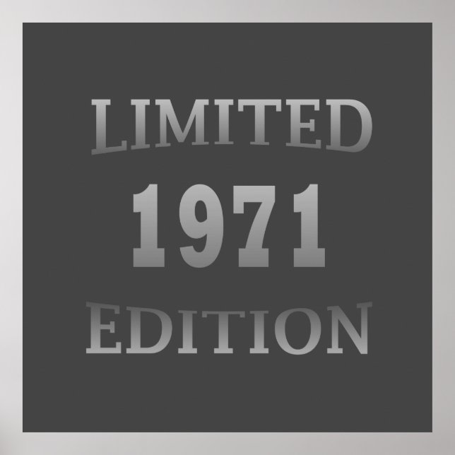 Born in 1971 birthday gift ideas poster (Front)