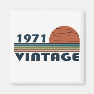 Born in 1971 vintage birthday gift magnet