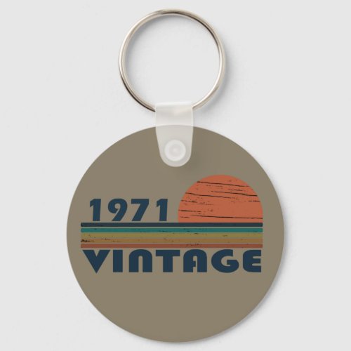 Born in 1971 vintage birthday gifts keychain
