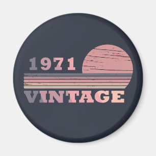 Born in 1971 vintage birthday party gift magnet
