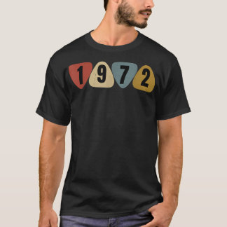 Born In 1972 Guitarist Guitar Pick Music Birthday T-Shirt